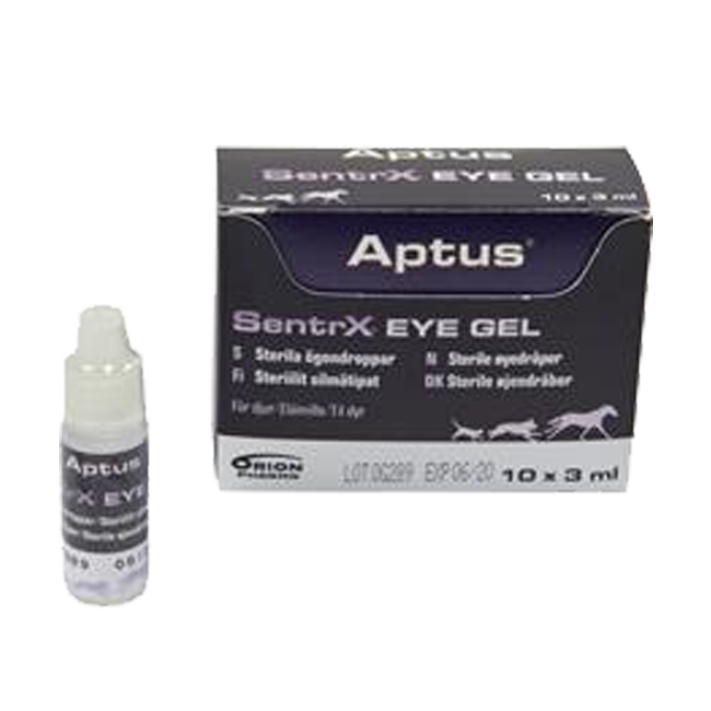 Aptus Sentrx øjengel med hyaluronsyre til hund, kat og hest, 3 ml