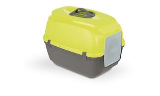 Nova kattetoilet m/kulfilter & Vega kattegrusskovl (lime/mørkegrå)