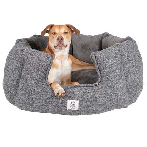 Chill Kuzzi FIR rund seng, grå