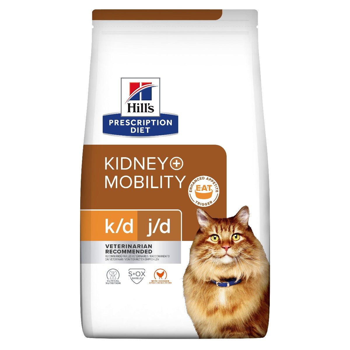 Hill's PD k/d Kidney + Mobility tørfoder til katte med kylling, 3 kg