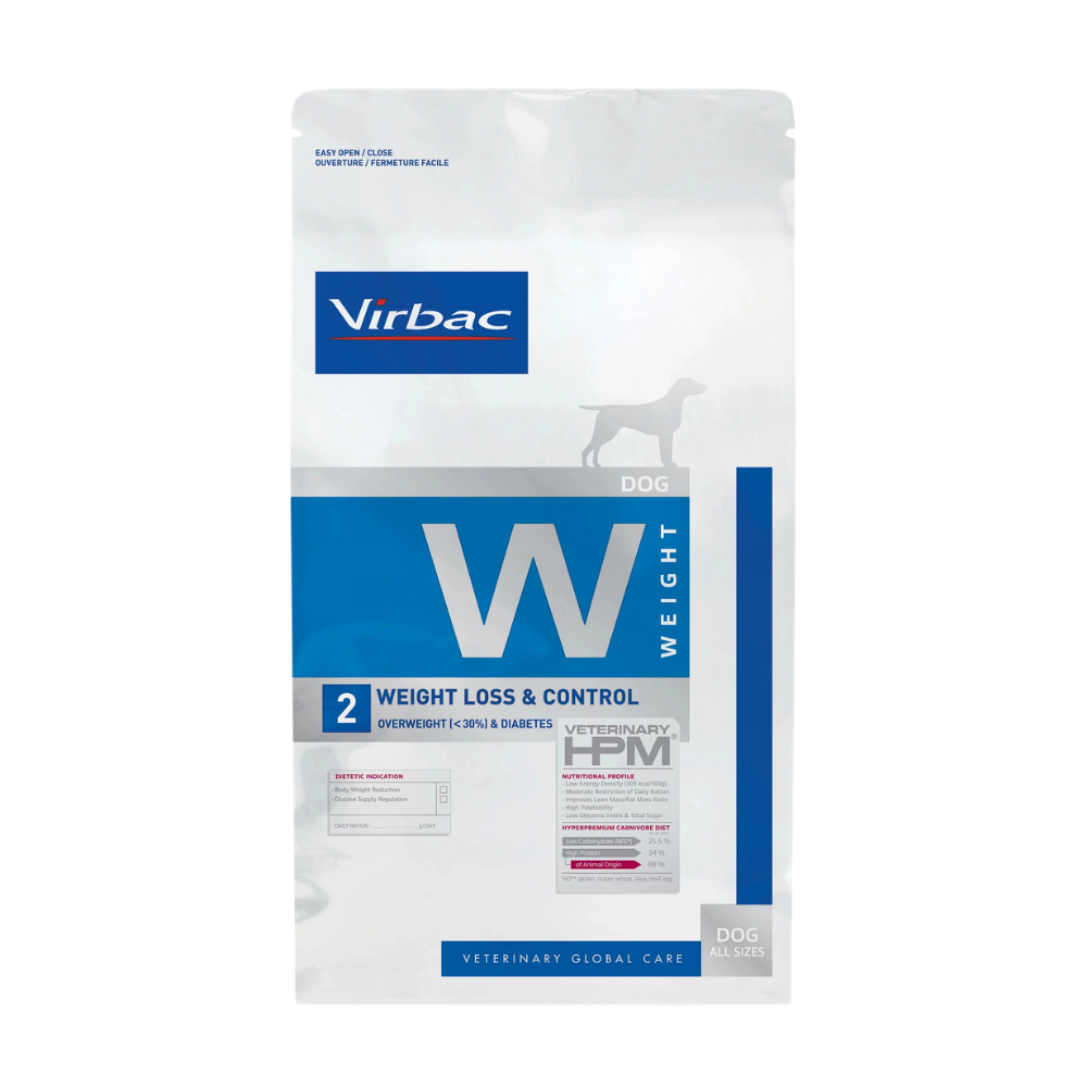 Virbac HPM Dog W2, Weight Loss & Control