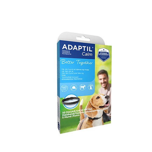 Adaptil halsbånd der hjælper hunde til tryghed og ro på gåturen - str. S/M