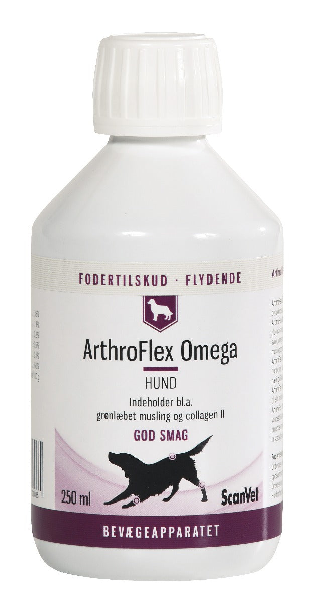 ArthroFlex Omega, 250 ml - styrker og vedligeholder bevægeapparatet hos hunde