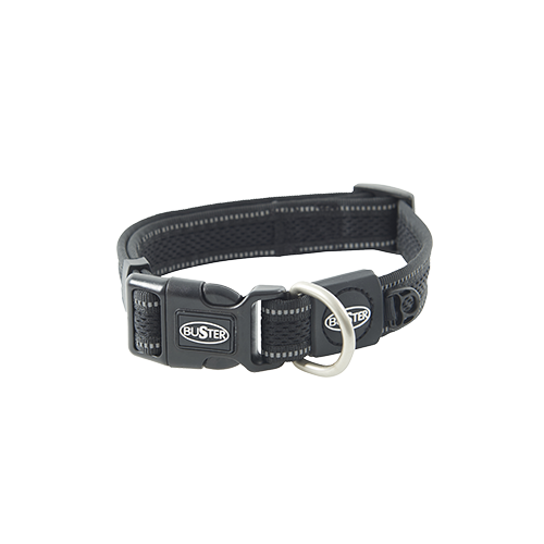 BUSTER Reflective Mesh halsbånd, sort