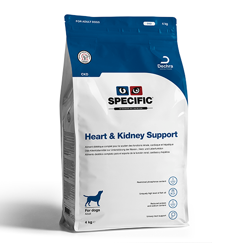 SPECIFIC CKD Kidney Support er fuldfoder til hunde med nyreproblemer, leversygdomme og hjerteproblemer.