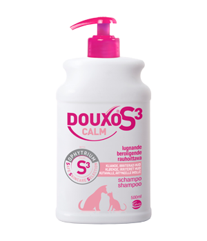 DOUXO S3 Calm Shampoo til hund, kat og hest med sensitiv hud, 500 ml