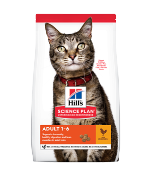 Hill's Science Plan Feline Adult Chicken fuldfoder til voksne katte, 15 kg