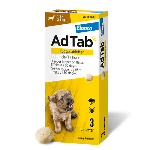 AdTab til hunde 1,3 til 2,5 kg