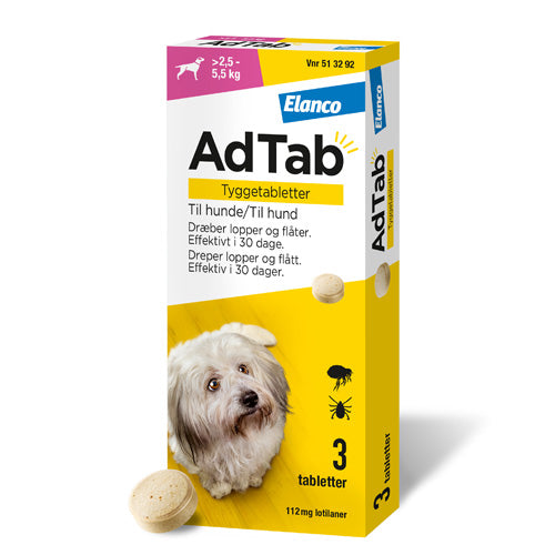 AdTab til hunde 2,5 til 5,5 kg