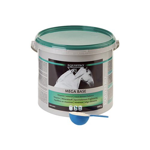 Mega Base er et mineralsk fodertilskud til heste