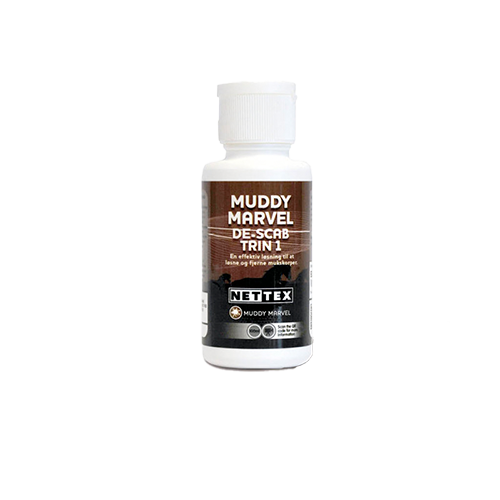 Muddy Marvel De-Scab er en effektiv metode til at løsne og fjerne skorper nænsomt i forbindelse med både sår og muk.