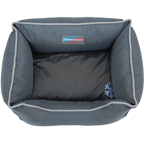 Vendbar og temperaturregulerende hundeseng