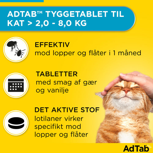 AdTab til katte 2 til 8 kg.
