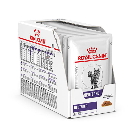 Royal Canin Health Neutered Satiety Balance er vådfoder velegnet til neutraliserede katte med en tendens til overvægt.