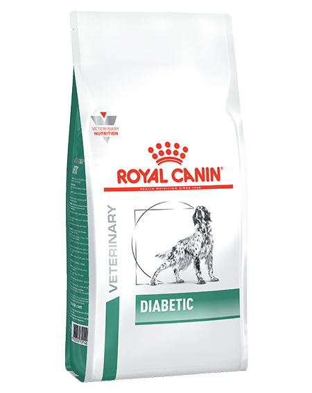 Royal Canin Weight Management Diabetic er velegnet til hunde, som lider af sukkersyge og dermed har behov for et stabilt blodsukker.