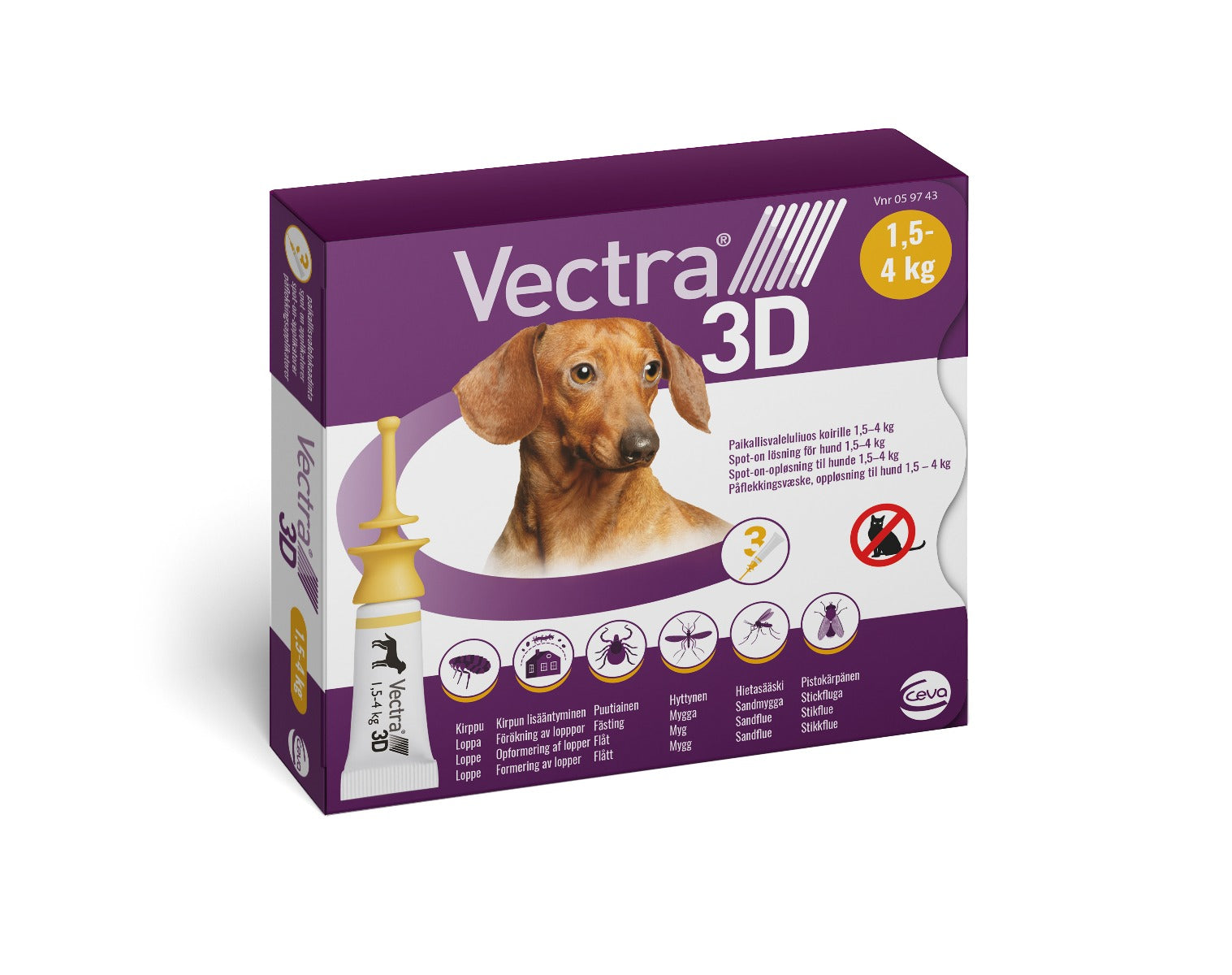 Vectra 3D til hunde 1,5-4 kg