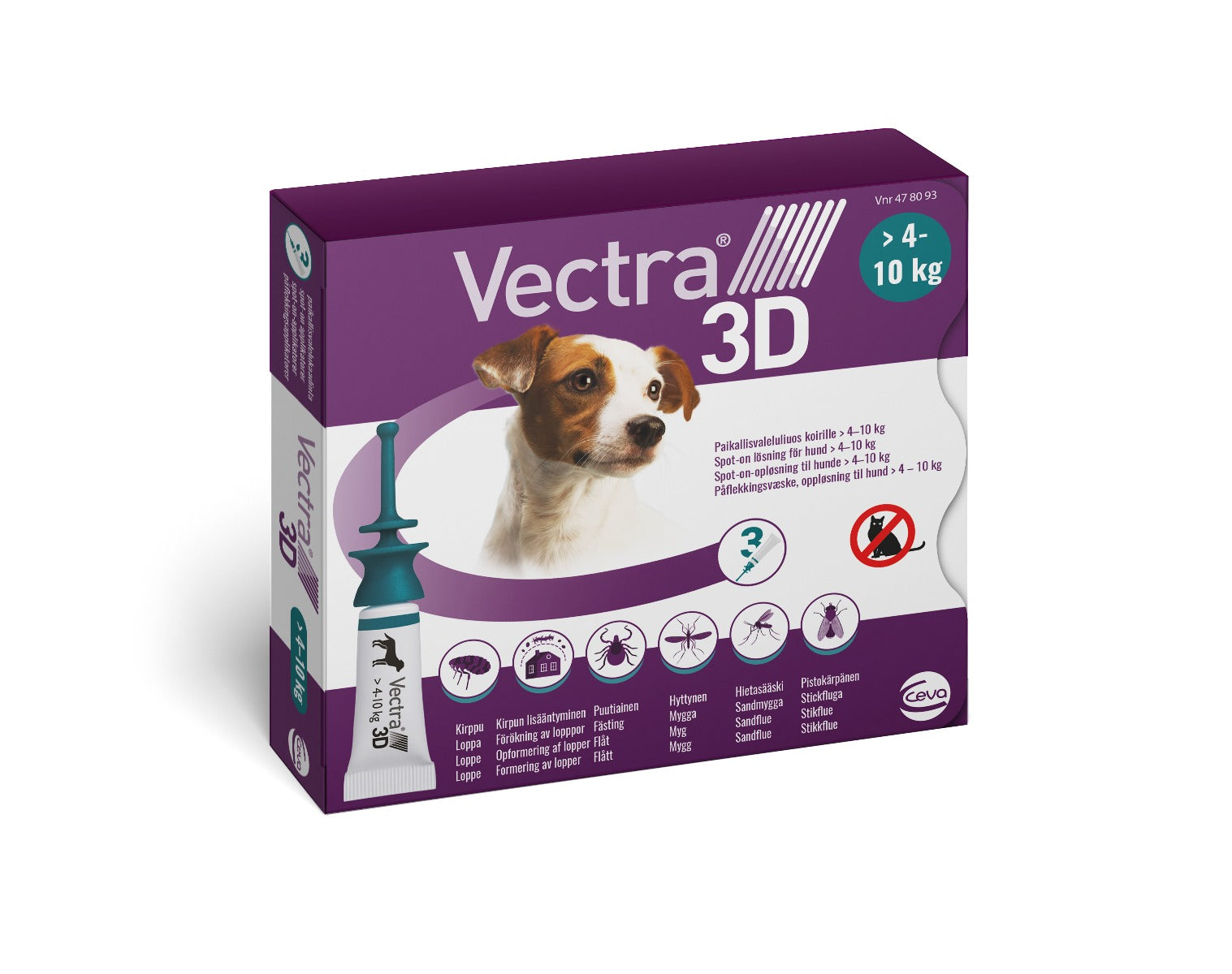 Vectra 3D til hunde 4-10kg