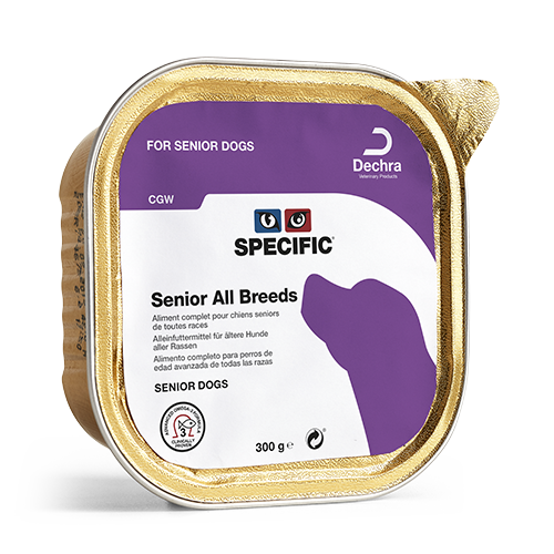 SPECIFIC CGW er et velafbalanceret og velsmagende fuldfoder til hunde, der opfylder det daglige behov for sund ernæring af senior hunde af store racer.