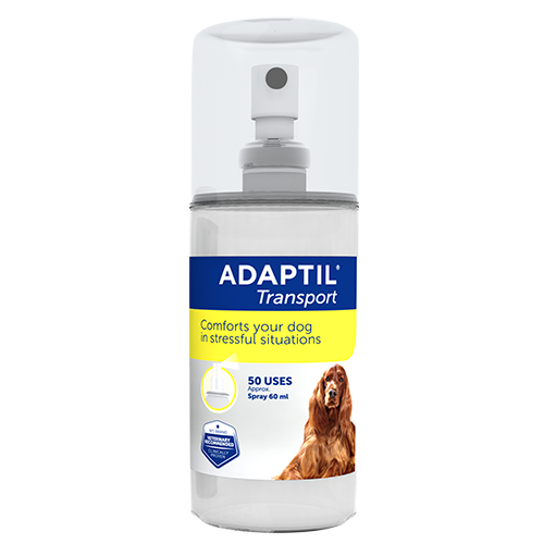 Adaptil Transport Spray til hunde som viser tegn på angst, stress, nervøsitet og utryghed - 60 ml
