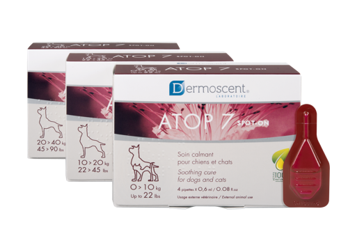 ATOP 7® Spot-on Hund og Kat 0-10 kg | Irriteret og rød hud