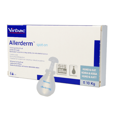 Virbac Allerderm Spot-on 2 ml lotion til tør hud hos små hunde og katte under 10 kg