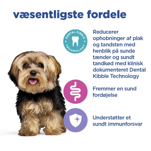 Hill's Vet Essentials tørfoder med kylling til hunde af små racer, med dental foderpilleteknologi