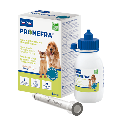 Virbac Pronefra, 60 ml | Støtte til nyre ved hund og kat