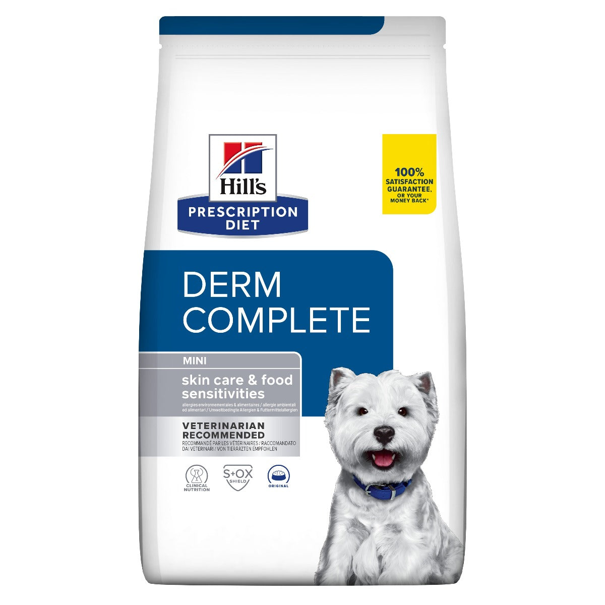 Hill's Prescription Diet Derm Complete Mini Environmental & Skin Sensitive tørfoder til hunde, 6 kg 