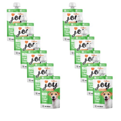 12 stk Yummi Joy grønne pakker, snack til hund