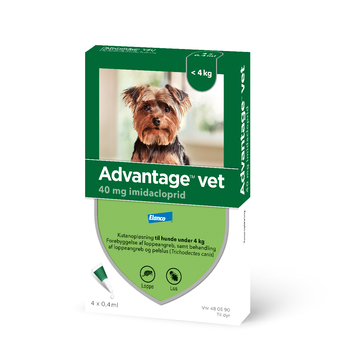 Advantage vet. til hunde under 4 kg 