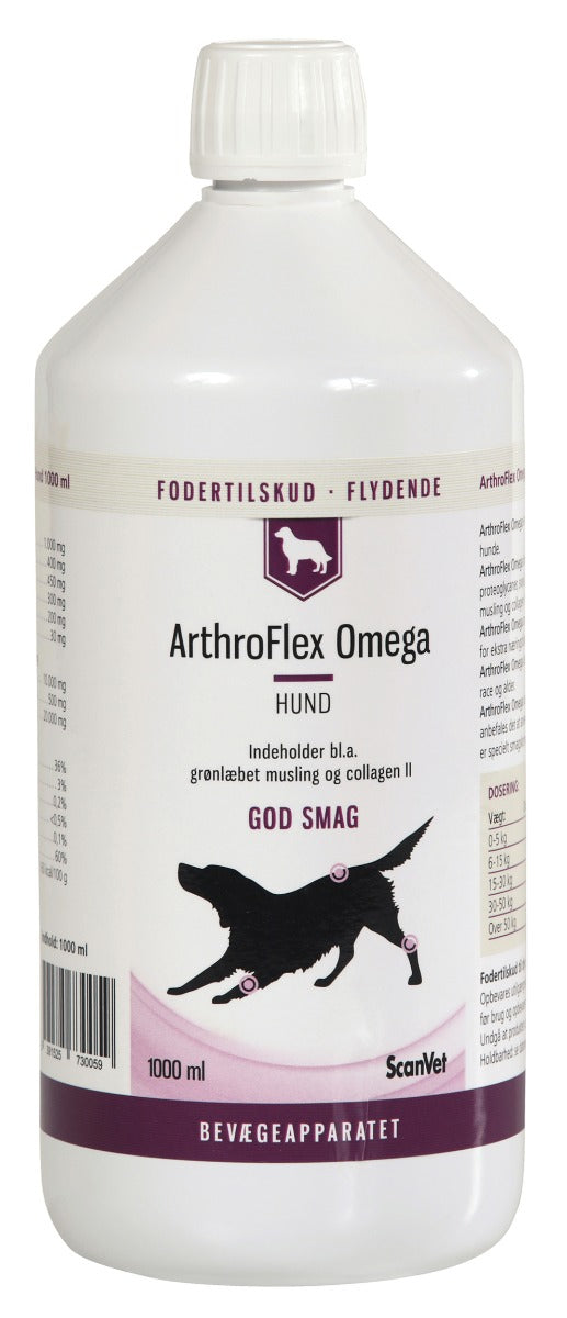 ArthroFlex Omega fodertilskud til styrkelse af led hos hunde, 1000 ml 