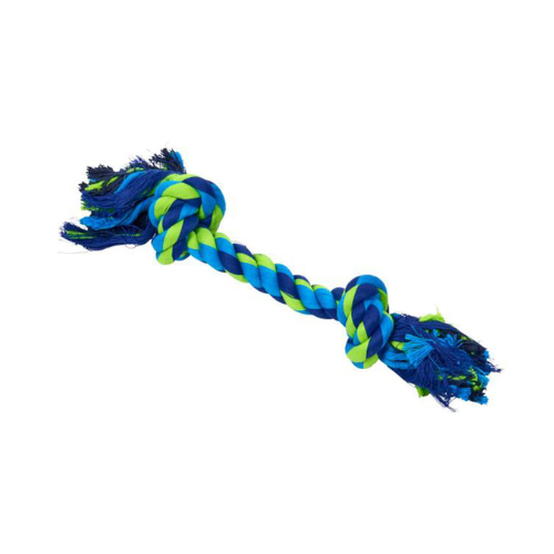 BUSTER Colour Dental Rope 2-Knot blå/lime