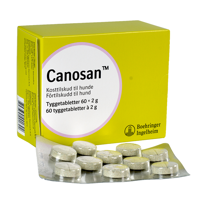 Canosan kosttilskud i tyggetabletter til hund, 60 stk