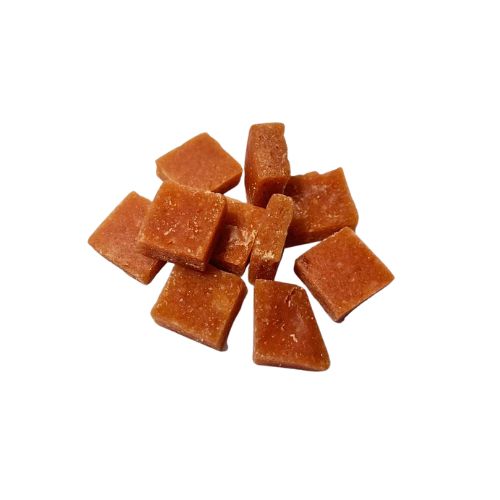 10 lysebrune firkantede hundesnacks
