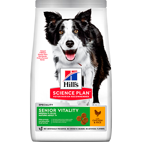 Hill's Science Plan Canine Senior Vitality Medium Chicken