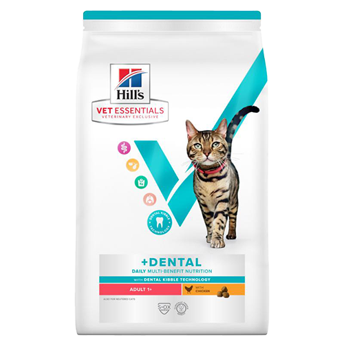 Hill's Vet Essentials Multi-Benefit + Dental Adult 1+ kattefoder, 3kg