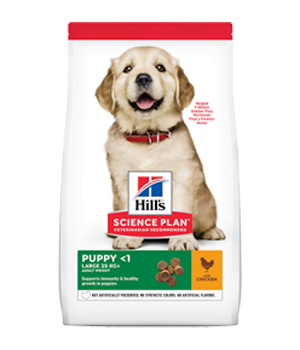 Hill's Science Plan Large Breed Chicken er et hvalpefoder til hvalpe af store racer, 12 kg 