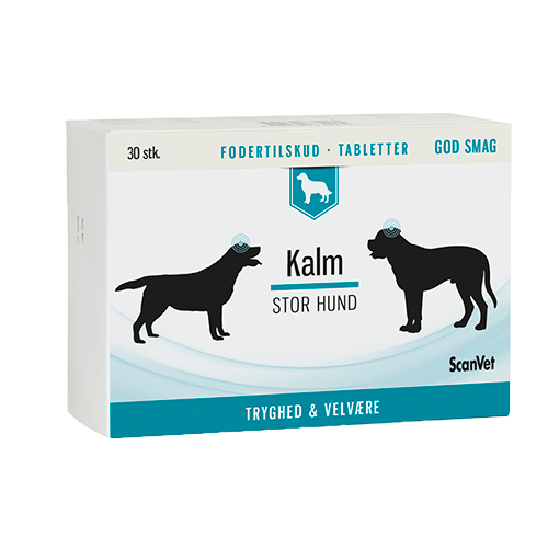 Kalm tabletter til stor hund, 30 stk | Hunde som oplever utryghed, stress og nervøsitet