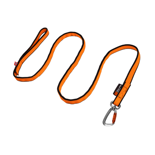 Non-stop Dogwear Bungee Leash, Black/orange