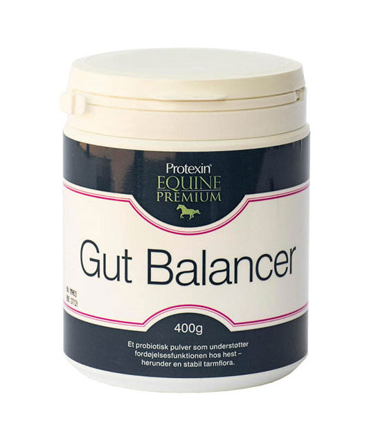 Protexin Gut Balancer er probiotika i pulverform til heste. Anvendes til at støtte en normal og effektiv fordøjelse ved heste