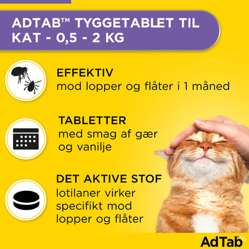 AdTab til katte 0,5 til 2 kg.