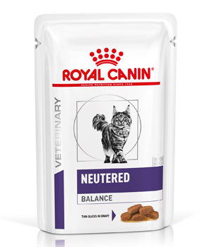 Royal Canin Health Neutered Satiety Balance er vådfoder velegnet til neutraliserede katte med en tendens til overvægt.