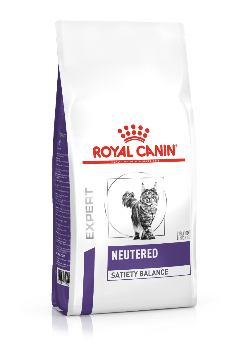 Royal Canin Veterinary Diets Health Management Neutered Satiety Balance tørfoder til kat, 12 kg til voksne neutraliserede katte eller katte med tendens til overvægt. Støtter sunde urinveje hos katte. 