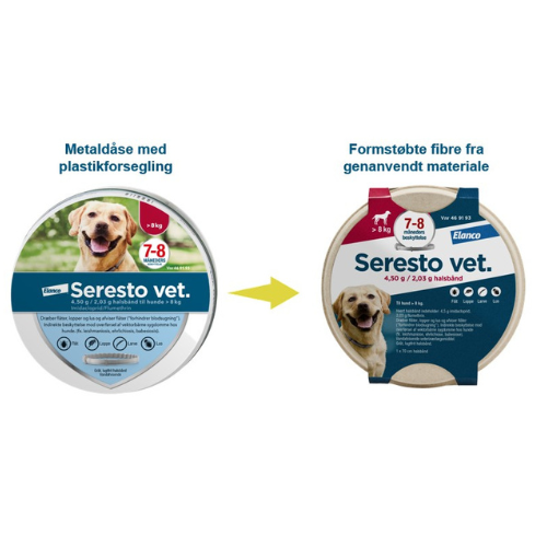 Seresto VET flåt- og loppehalsbånd, kat/hund under 8 kg