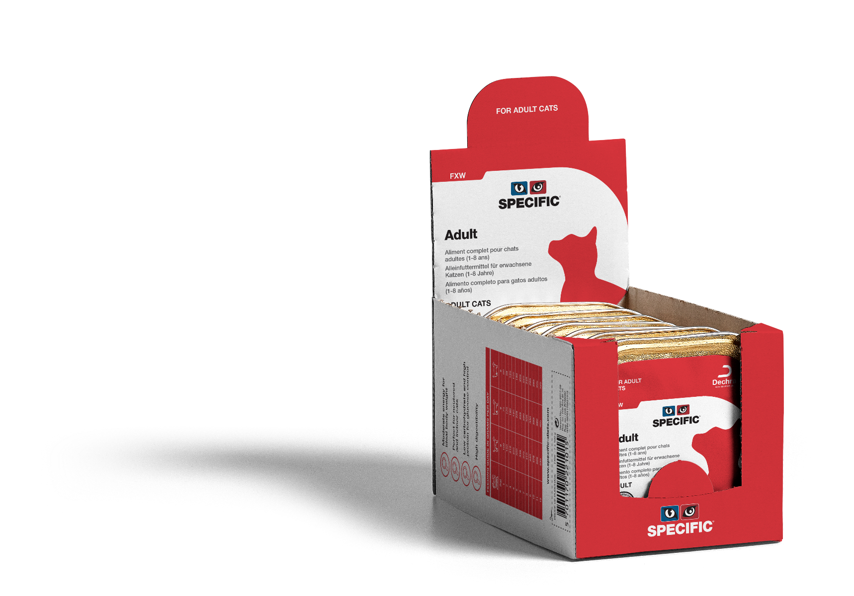 SPECIFIC FXW Adult 28x200g, Vådfoder til voksne katte, dåsemad til katte, dåsefoder. 