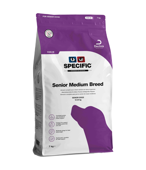 SPECIFIC CGD-M er foder til ældre hunde (over 7 år) af mellemstore racer (10-25 kg). 