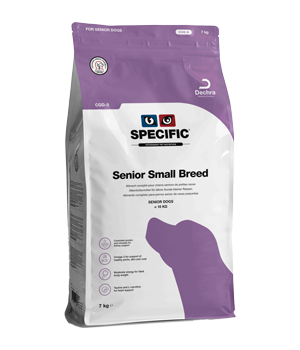 Specific CGD-S er tørfoder til ældre hunde (under 10 kg) af små racer fra 8 år.