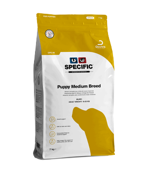 SPECIFIC Puppy Medium Breed er velegnet til hvalpe af mellemstore racer med en voksenvægt på 10-25 kg.