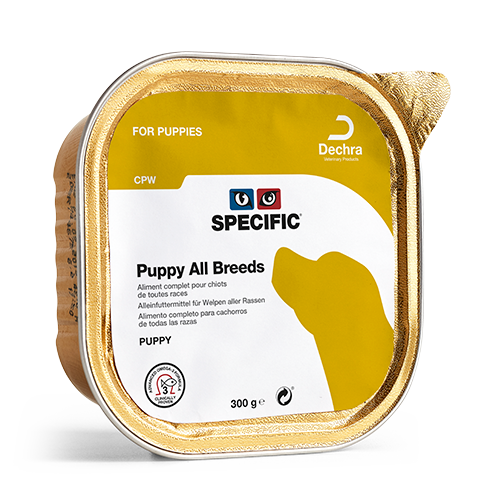 SPECIFIC CPW er vådfoder til hvalpe, samt drægtige og diegivende hunde.