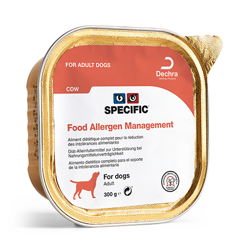 SPECIFIC CDW er vådfoder til voksne hunde med foderallergi. Også velegnet til hunde med fordøjelsesproblemer, der kræver letfordøjeligt foder.